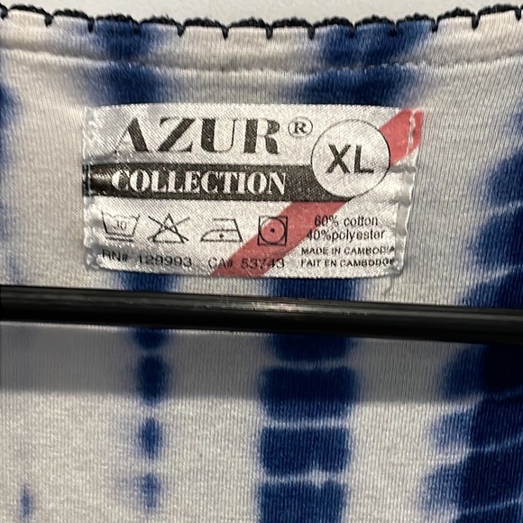 Azur XL 💙 and white tunic style top - Picture 2 of 4